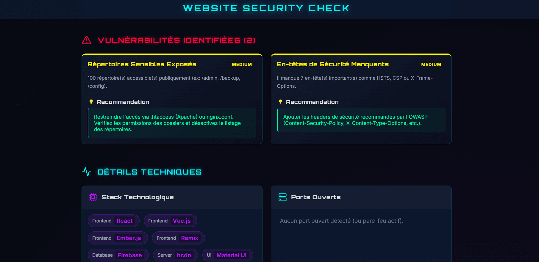 Website Security Scanner